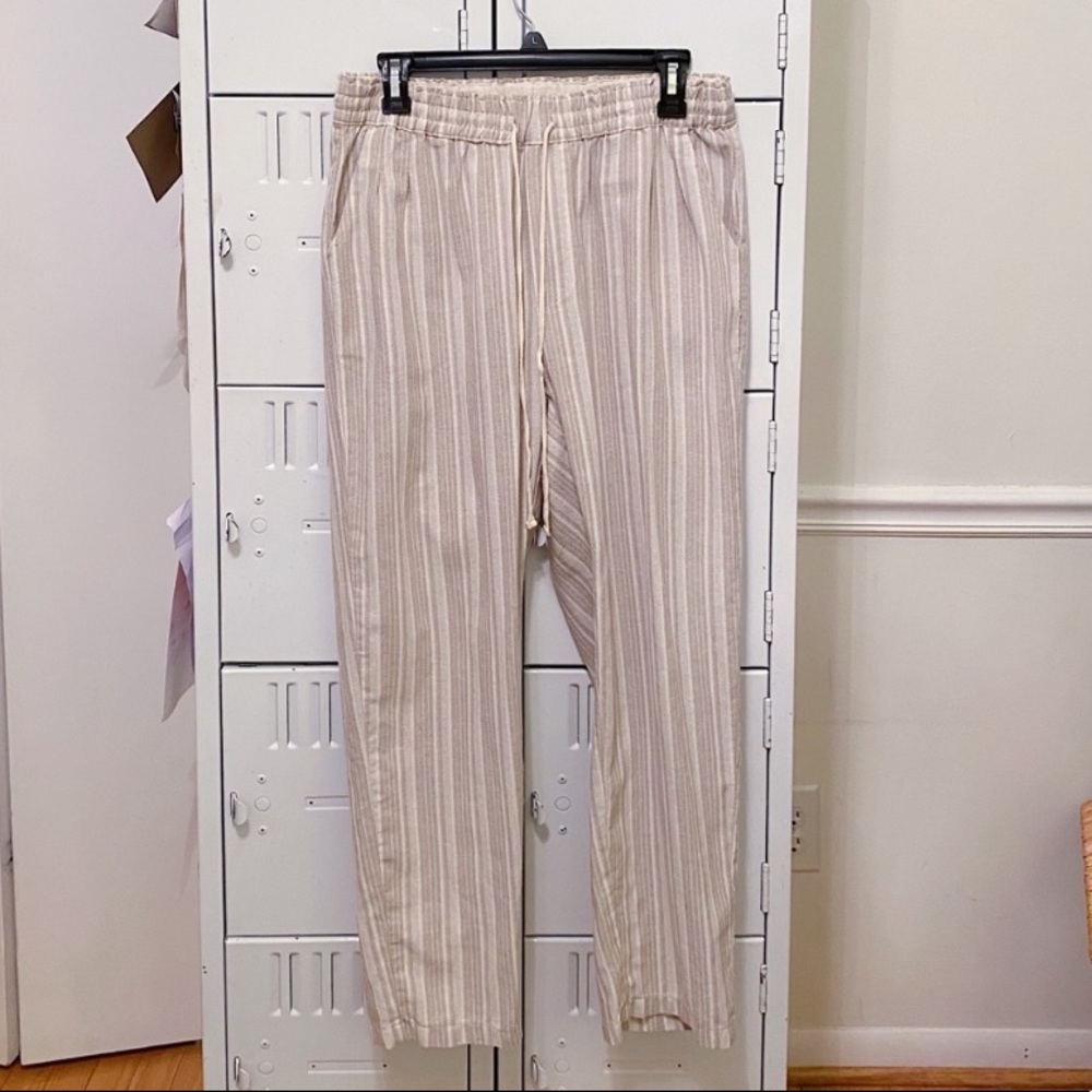 Roolee Linen Blend Striped Pants